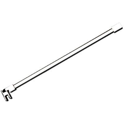 Stabistange eckig, 15x15 mm, Glas-Wand 90°, Länge 1000 mm