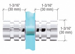 Duschtürknopf, beidseitig, Ø 30 mm